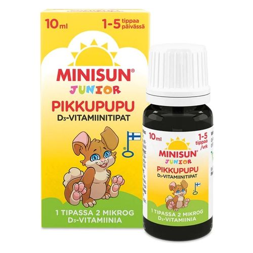 Minisun Junior Pikkupupu D3-vitamiinitipat 10 ml