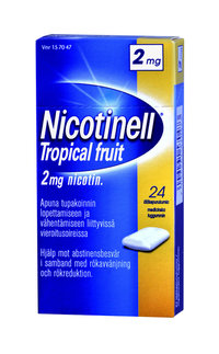 Nicotinell Tropical Fruit 2 mg lääkepurukumi