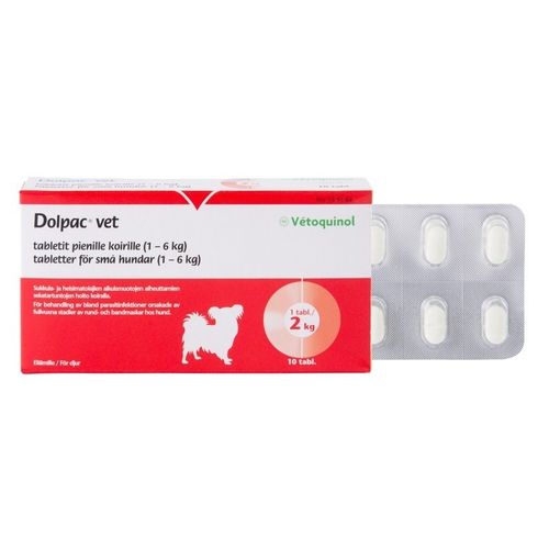 Dolpac Vet matolääke pienille (1-6 kg) koirille, 10 tablettia