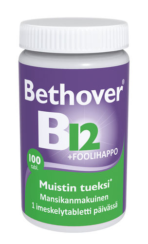 Bethover B12-vitamiini + foolihappo mansikka
