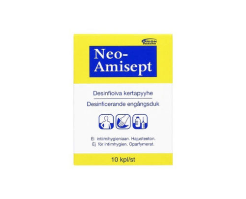 Neo-Amisept Desinfektoiva kertapyyhe 10 kpl (lq)