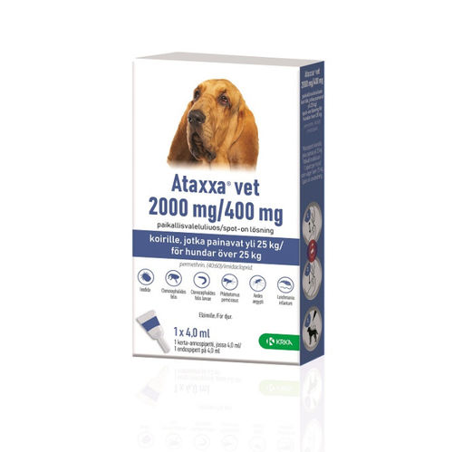Ataxxa Vet 2000/400 mg paikallisvaleluliuos (yli 25 kg painaville)