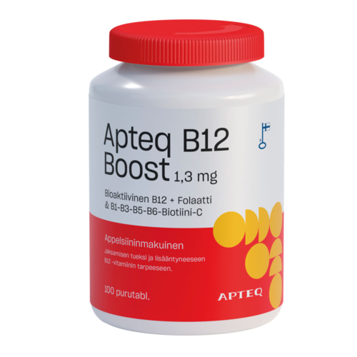 Apteq B12 Boost 1,3 mg 100 purutablettia