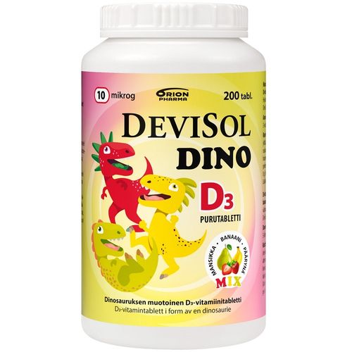 DeviSol Dino Mix D-vitamiini 10 mikrog 200 tablettia *