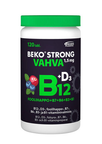 Beko Strong B12 Vahva 1,5 mg 120 purutabl mustikka-karpalo *