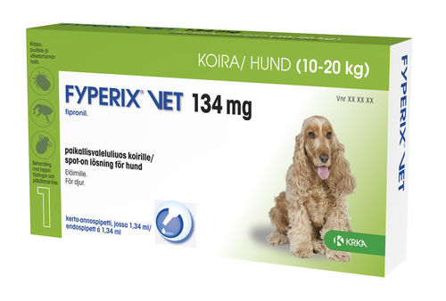 Fyperix 134 mg liuos, 1 pipetti 10-20 kg koiralle