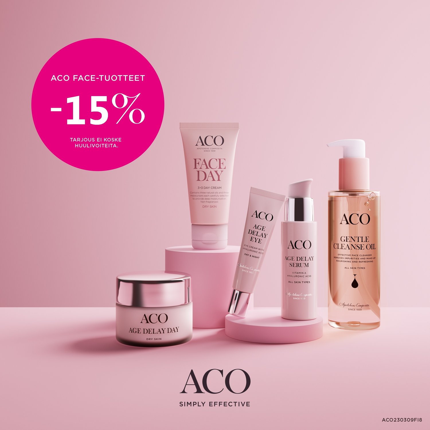 ACO Face -tuotteet - 15 %