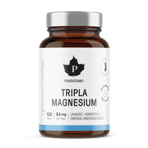 Puhdistamo Tripla Magnesium 120 kapselia