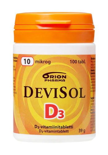 DeviSol D-vitamiini 10 mikrog 100 tablettia *
