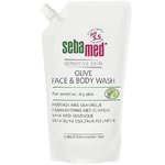 Sebamed Olive Face + Body Wash 1000 ml täyttöpakkaus *