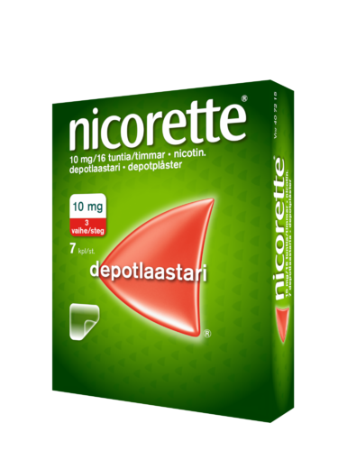 Nicorette 10 mg / 16 t nikotiinilaastari 7 kpl