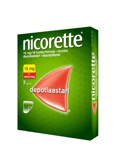 Nicorette 15 mg / 16 t nikotiinilaastari 7 kpl