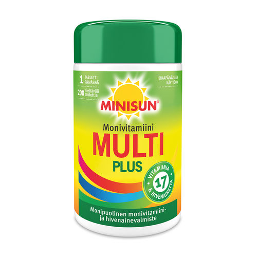 Minisun Monivitamiini Multi Plus 200 tablettia