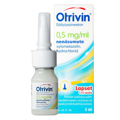 Otrivin 0.5 mg/ml säilytysaineeton nenäsumute 5 ml
