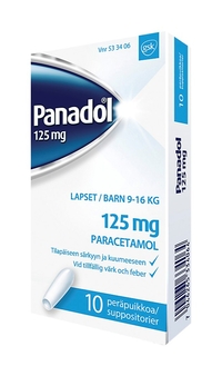 Panadol 125 mg peräpuikot 10 kpl