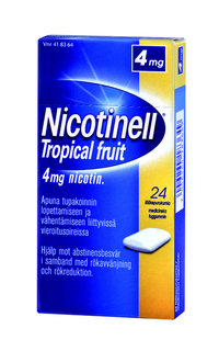 Nicotinell Tropical Fruit 4 mg lääkepurukumi