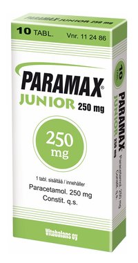 Paramax Junior 250 mg 10 tablettia