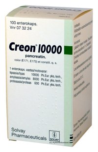 Creon 10 000 - 100 enterokapselia