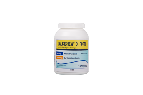 Calcichew D3 Forte minttu 500 mg / 10 mikrog 100 purutablettia