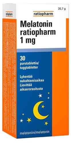 Melatonin ratiopharm 1 mg 30 tablettia