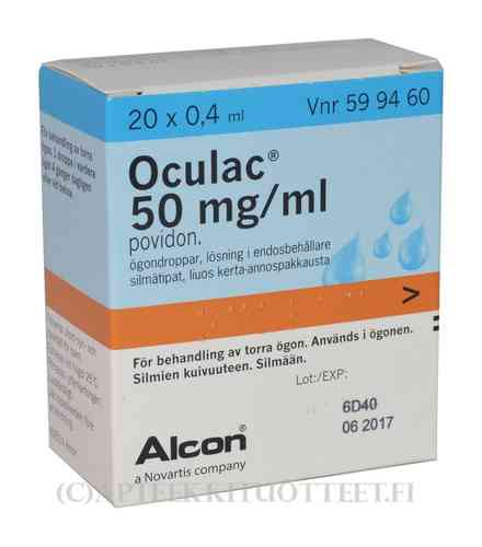 Oculac 50 mg/ml silmätipat, kerta-annospakkaus