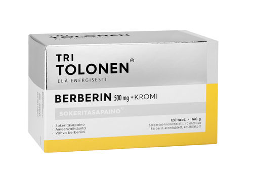 Tri Tolonen Berberin Prof. + kromi 120 tablettia