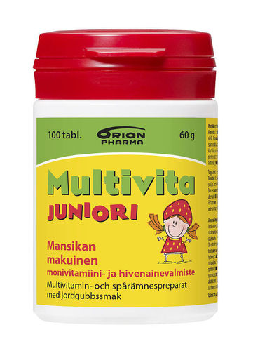 Multivita Juniori Mansikka 100 purutablettia *