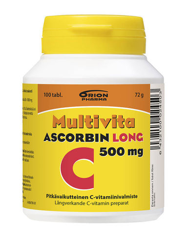 Multivita Ascorbin Long C-vitamiini 500 mg 100 tablettia *