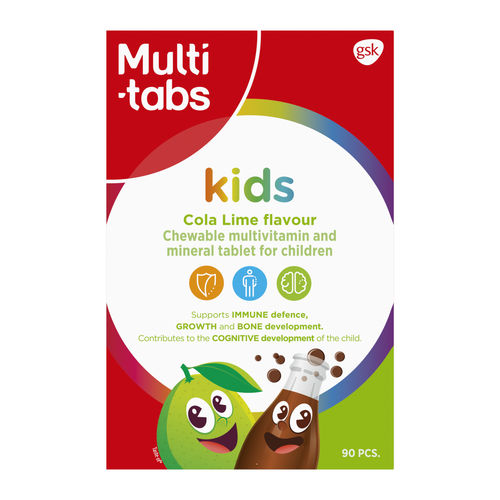 Multi-tabs Kids Kola-lime 90 purutablettia