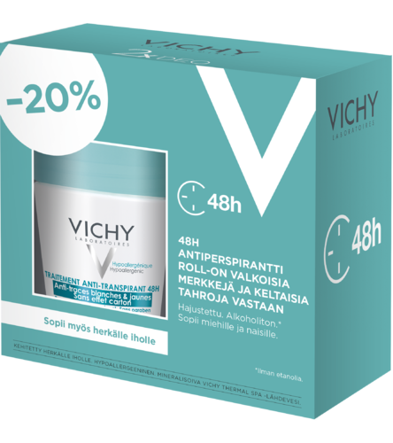 Vichy Anti-trace roll-on tuplapakkaus 2 x 50 ml