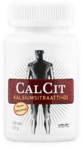 CalCit kalsiumsitraatti + D3 100 tablettia