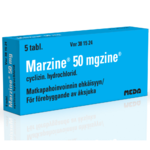 Marzine 50 mg matkapahoinvointilääke 5 tablettia