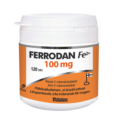 Ferrodan Fe++ 100 mg 120 tablettia