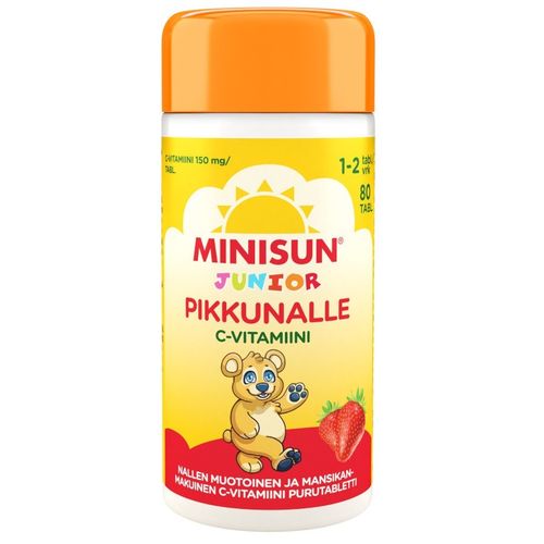 Minisun C-vitamiini Junior Pikkunalle 80 purutablettia