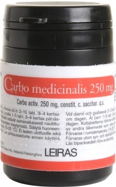 Carbo Medicinalis 250 mg tabletit