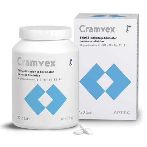 Cramvex Magnesium+B-vitamiinivalmiste 120 tablettia
