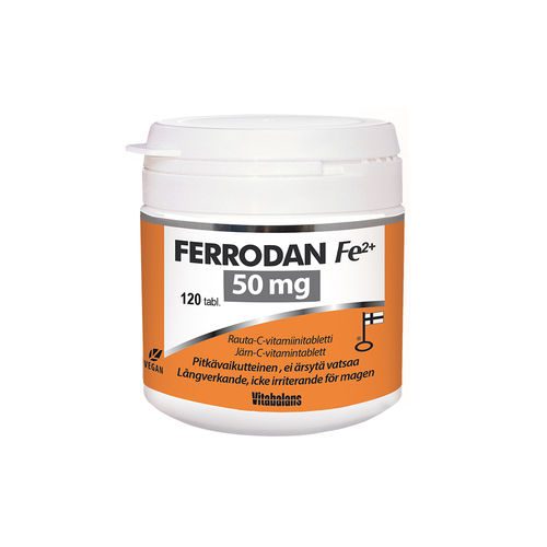 Ferrodan Fe++ 50 mg 120 tablettia