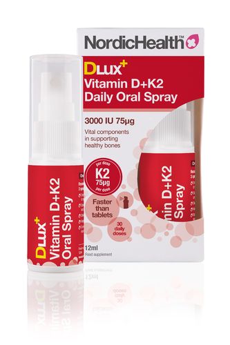 Nordic Health DLux D3+K2-vitamiini suusuihke 12 ml