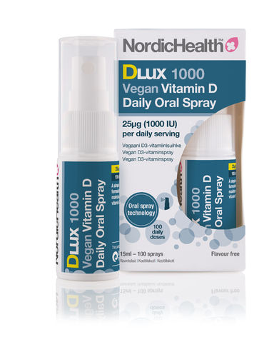 Nordic Health Dlux Vegan D3-vitamiini suusuihke 15 ml