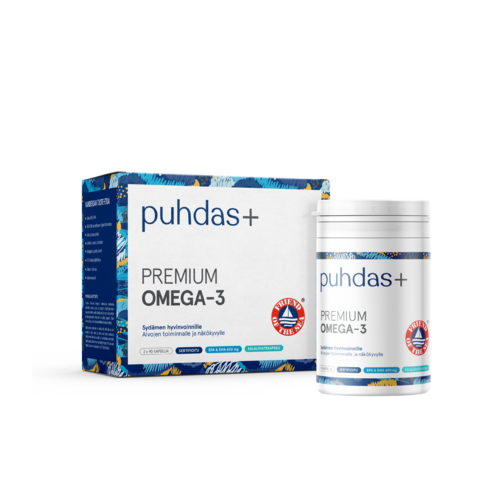 Puhdas+ Premium Omega-3 180 kapselia