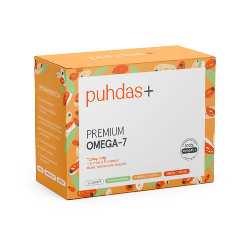 Puhdas+ Premium Omega-7 120 kapselia