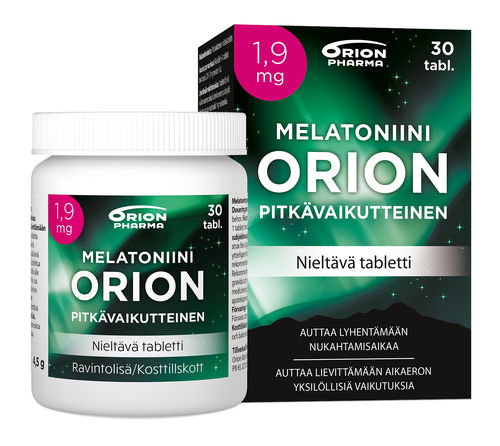Melatoniini Orion 1,9 mg pitkävaikutteinen tabletti *