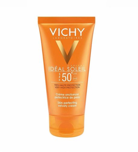 Vichy Idéal Soleil Velvety Cream aurinkosuojavoide kasvoille SPF50+ 50 ml