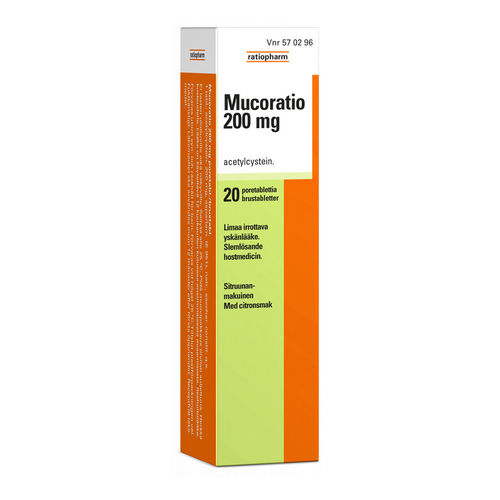 Mucoratio 200 mg 20 poretablettia