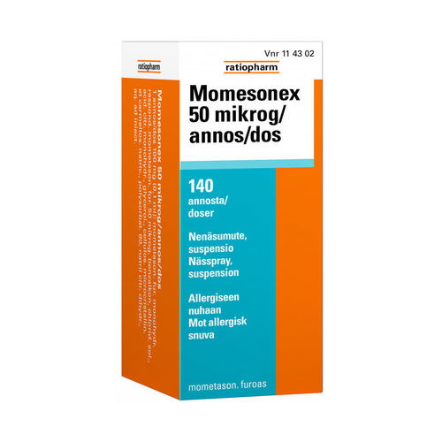 Momesonex 50 mikrog/annos nenäsumute 140 annosta