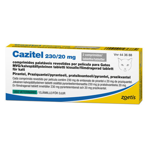 Cazitel 230/20 mg matolääke kissalle 2 tablettia