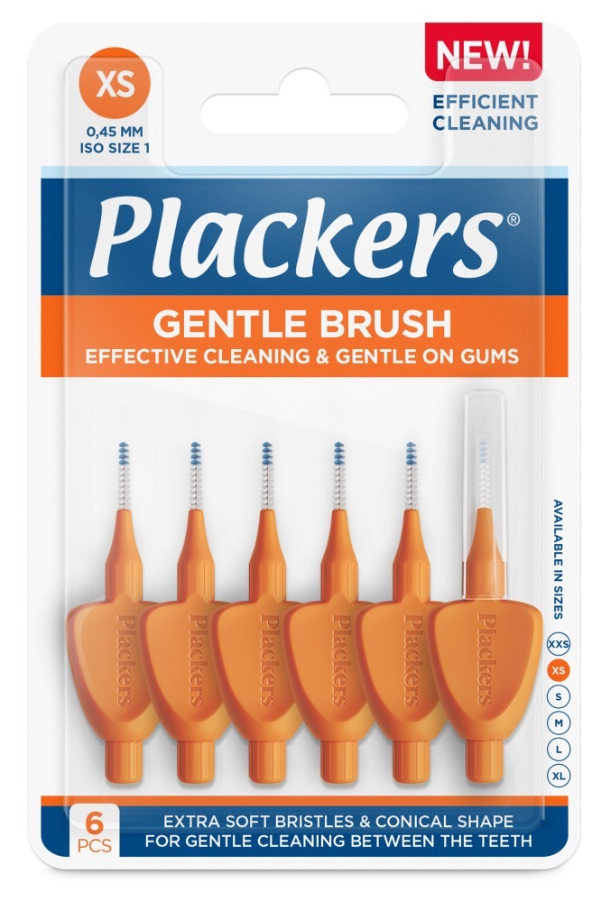 Plackers gentle brush hammasväliharja 6 kpl