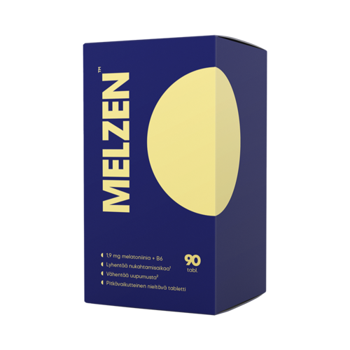 Melzen melatoniini 1,9 mg + B6 90 pitkävaikutteista tablettia