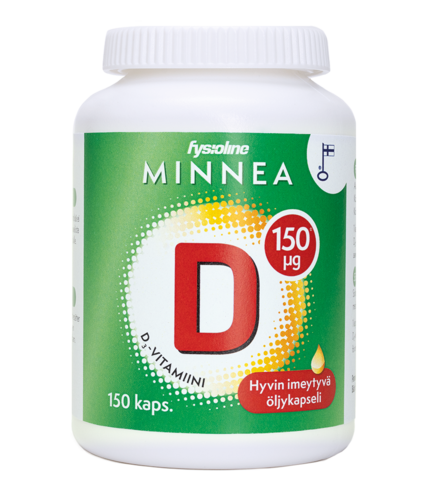 Minnea D-vitamiini 150 mikrog 150 öljykapselia