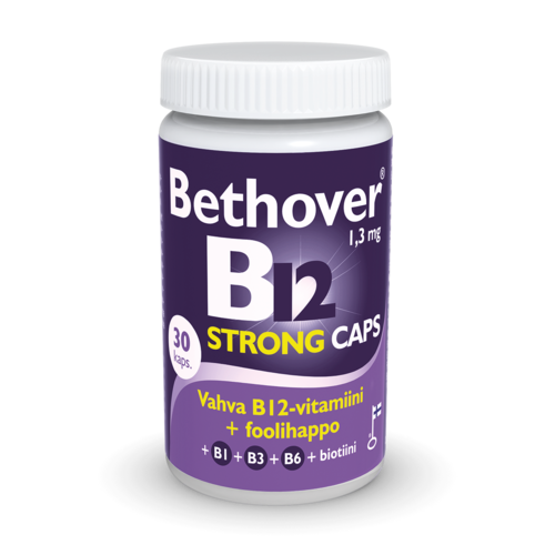 Bethover Strong Caps B12-vitamiini + foolihappo
